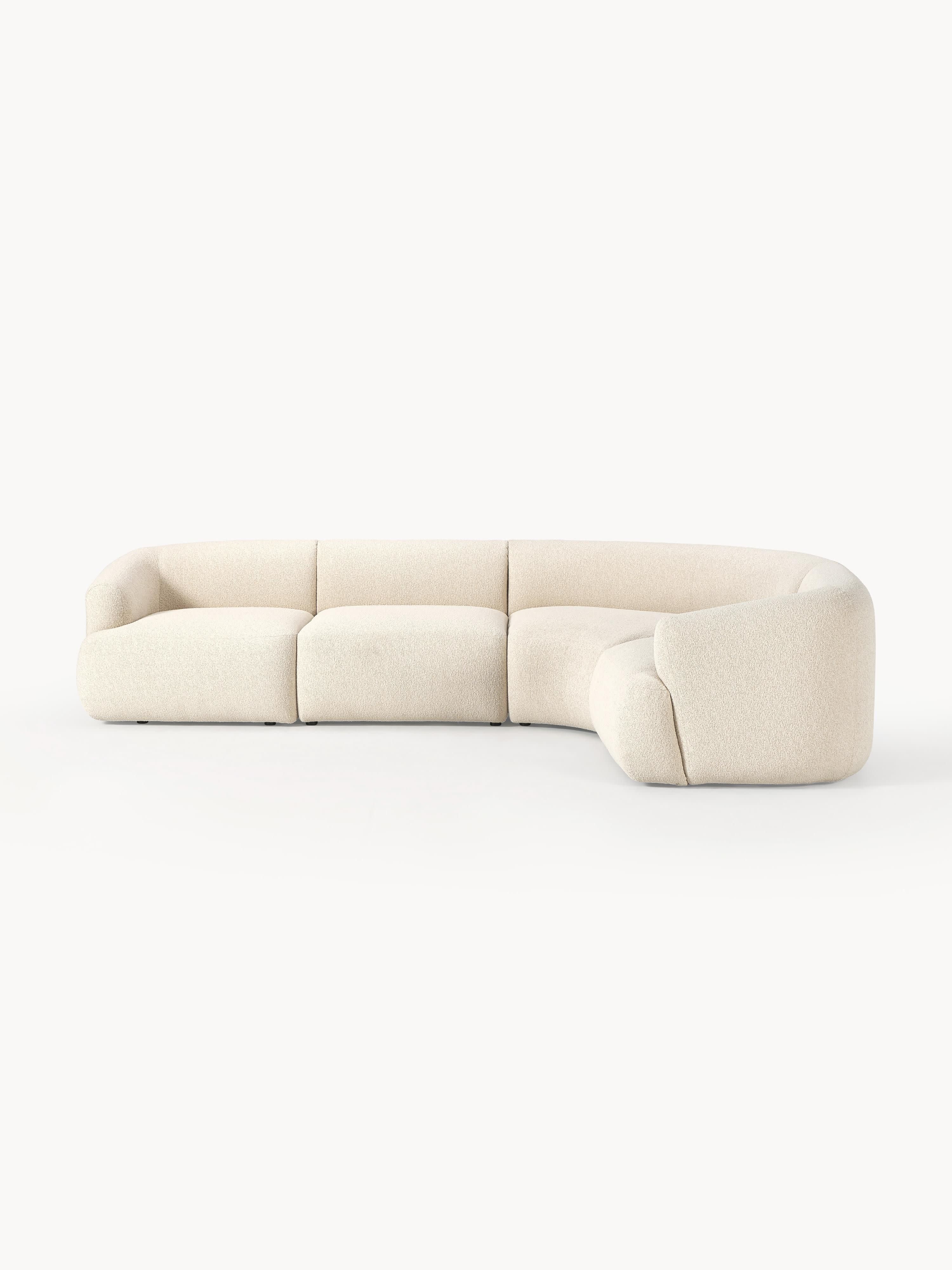 Modulares Bouclé-Ecksofa Sofia (4-Sitzer)