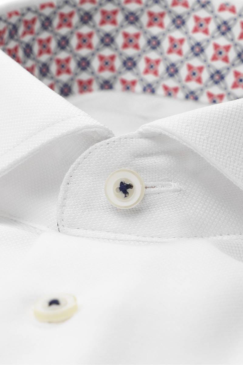 ETERNA Performance Slim Fit Tencel Hemd weiss, Strukturiert