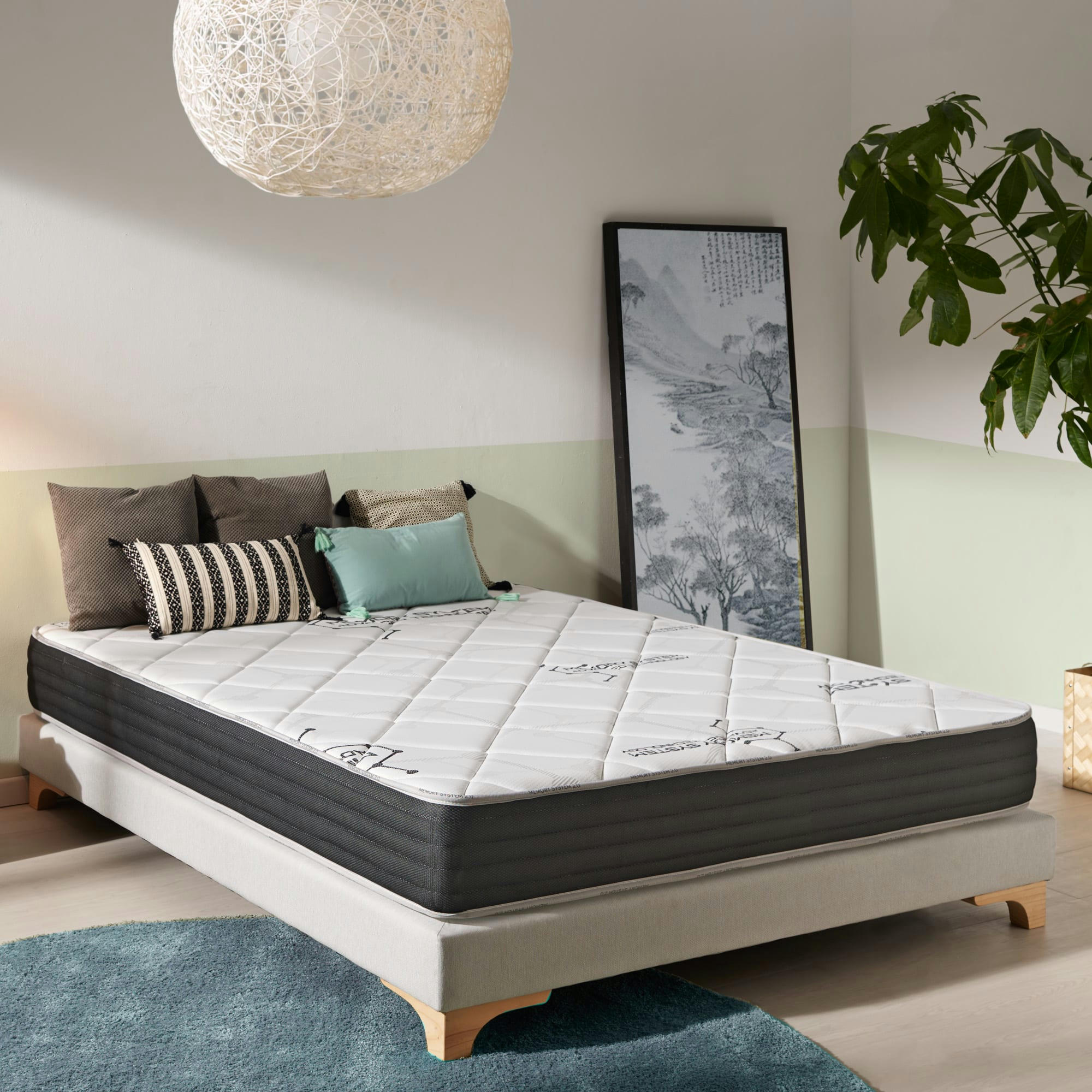 VISCOSYSTEM 20 - Matelas 90x200  - Mousse mémoire de forme HR, Blue Latex, 20 cm