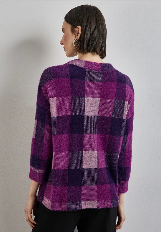 Kariertes Turtleneck Shirt