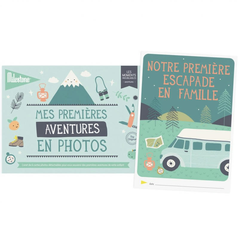 - Lot de 6 cartes étapes Mes premières aventures en photos