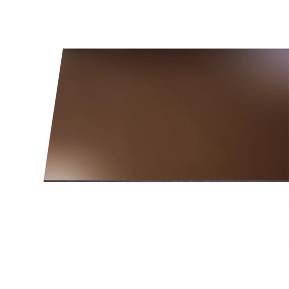 Bastelplatte, Stärke: 5 mm, transparent/bronzefarben, Glatt
