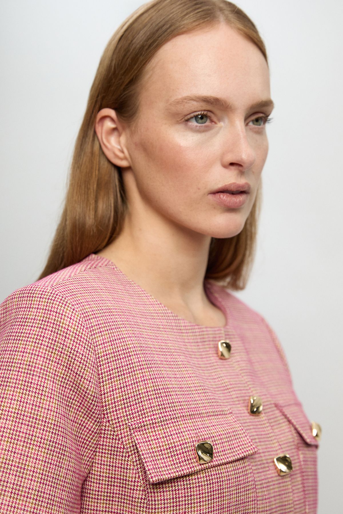 KarenMillen Petite Tailored Check Belted Mini Dress
