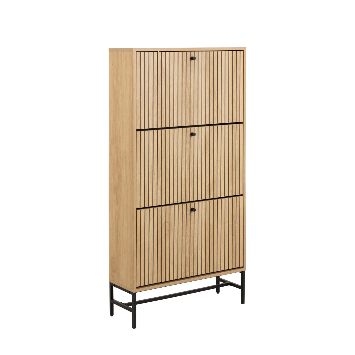 Rebellenclub Schoenenkast Risley - 72 x 140 cm - Licht Eiken