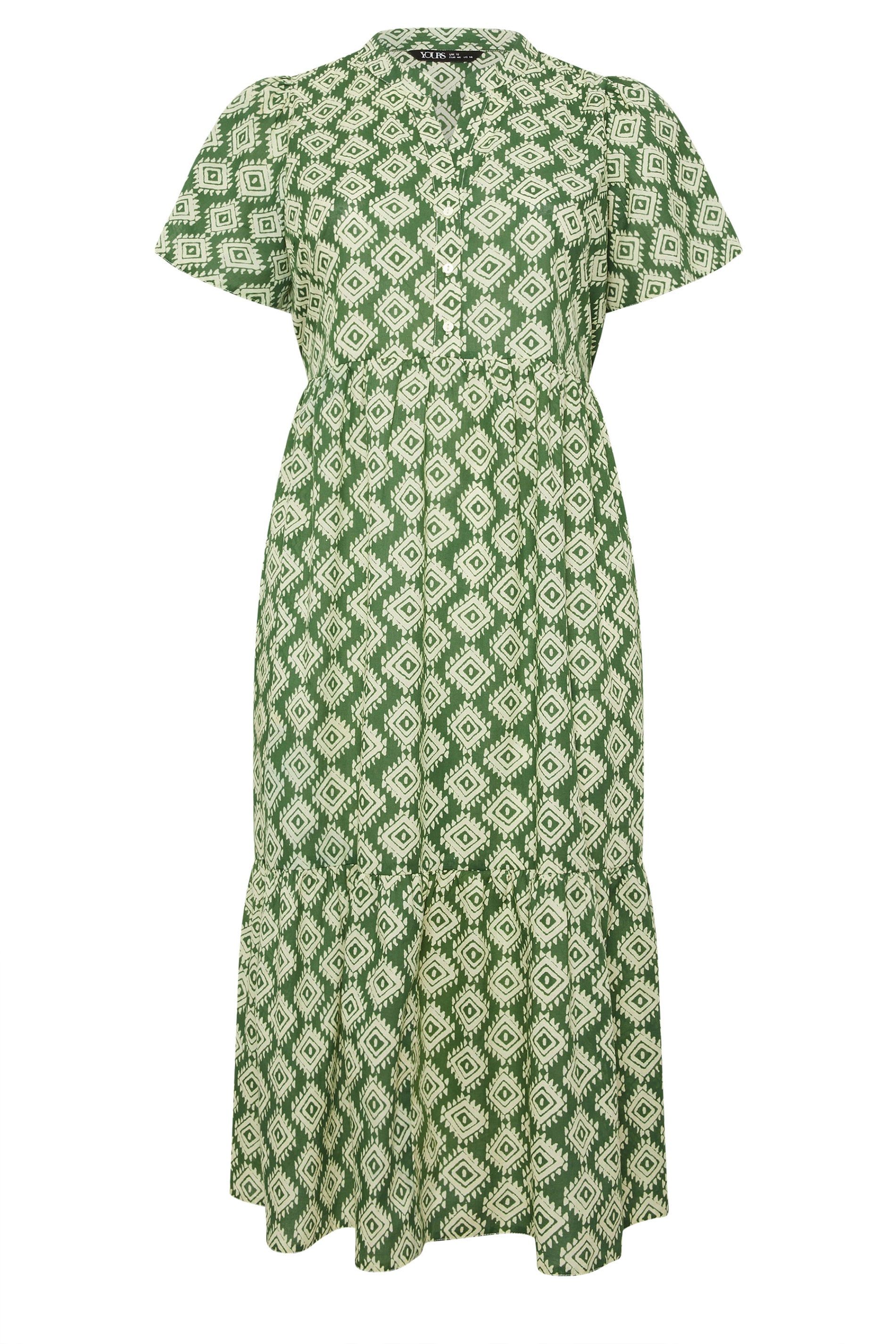 Yours Abstract Half Placket Dress