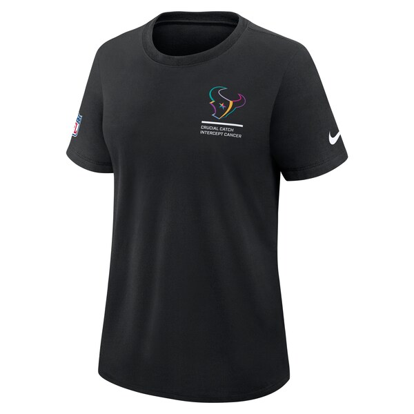 Houston Texans Nike Women's 2025 NFL Crucial Catch Tri-Blend Dri-FIT T-Shirt - Black