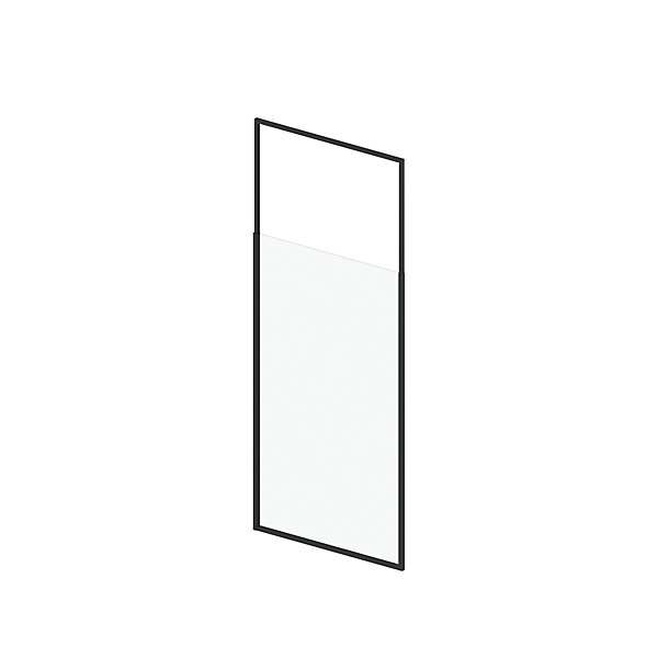 Pare-baignoire extensible 75 x 153/202 cm noir mat Galedo