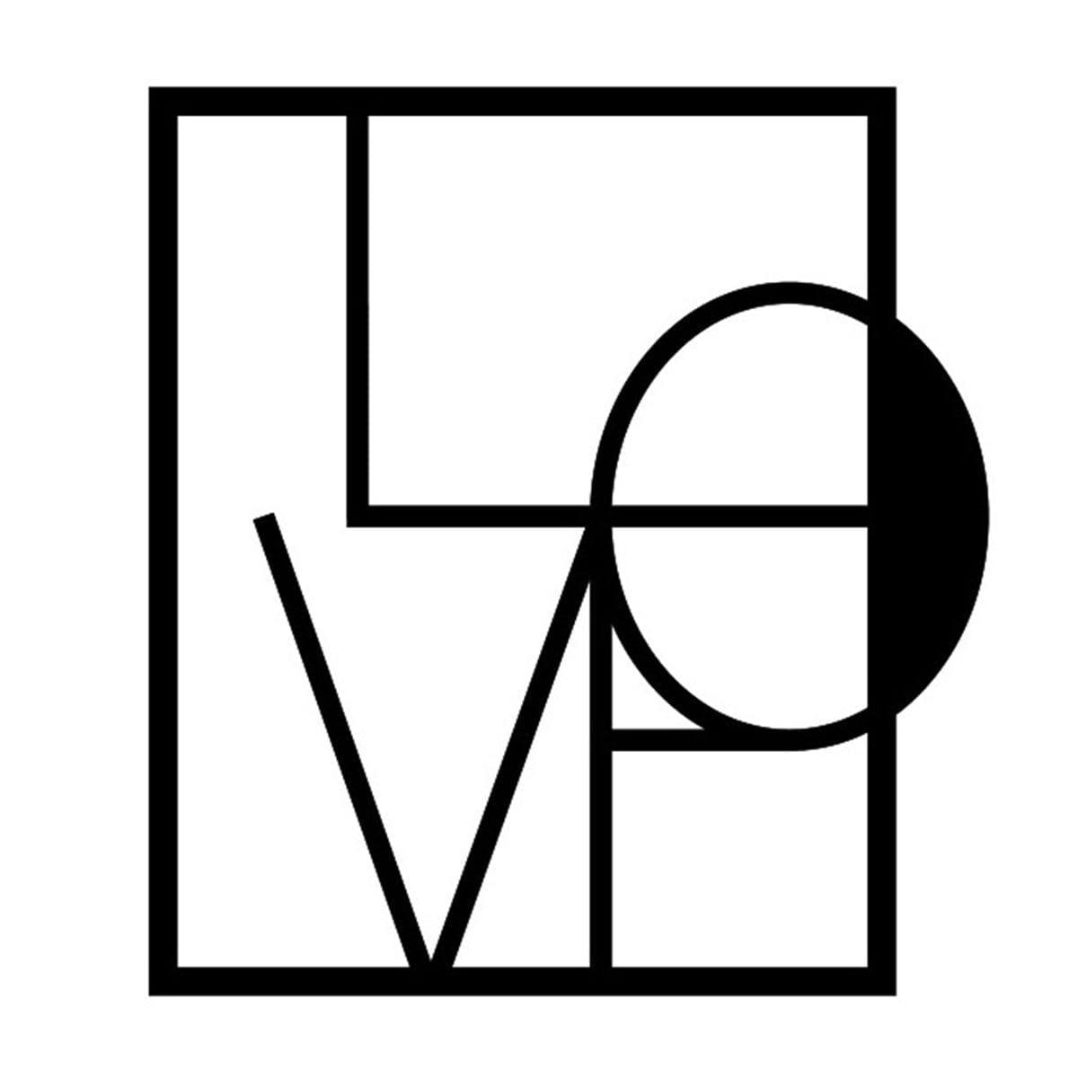 - Déco murale love en métal noir 42x46 cm