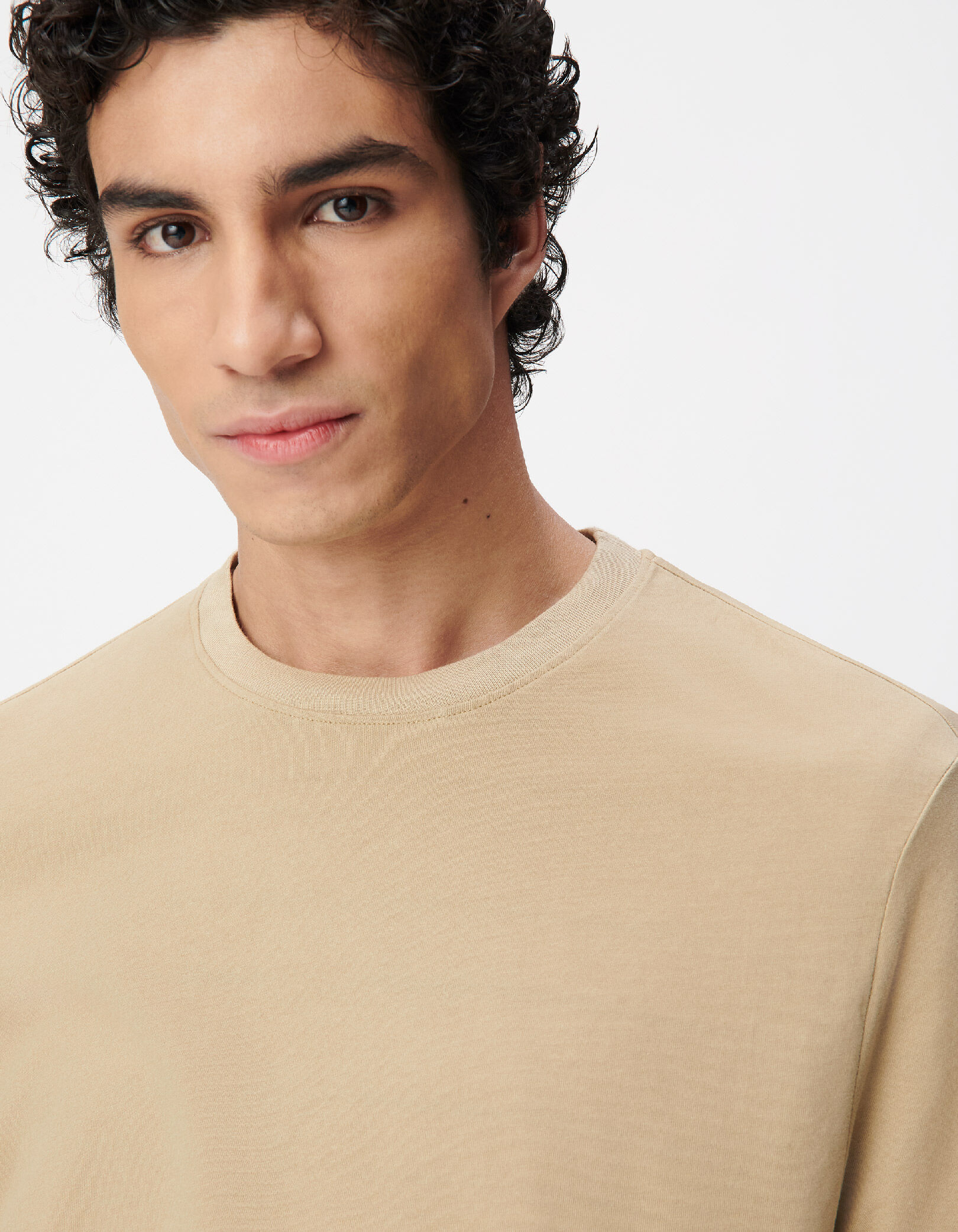T-shirt col rond bleu ciel coton bio Homme