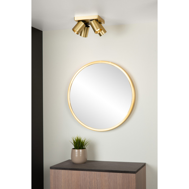 Spot LED Nigel doré dimmable GU10 4 x 5 W LUCIDE