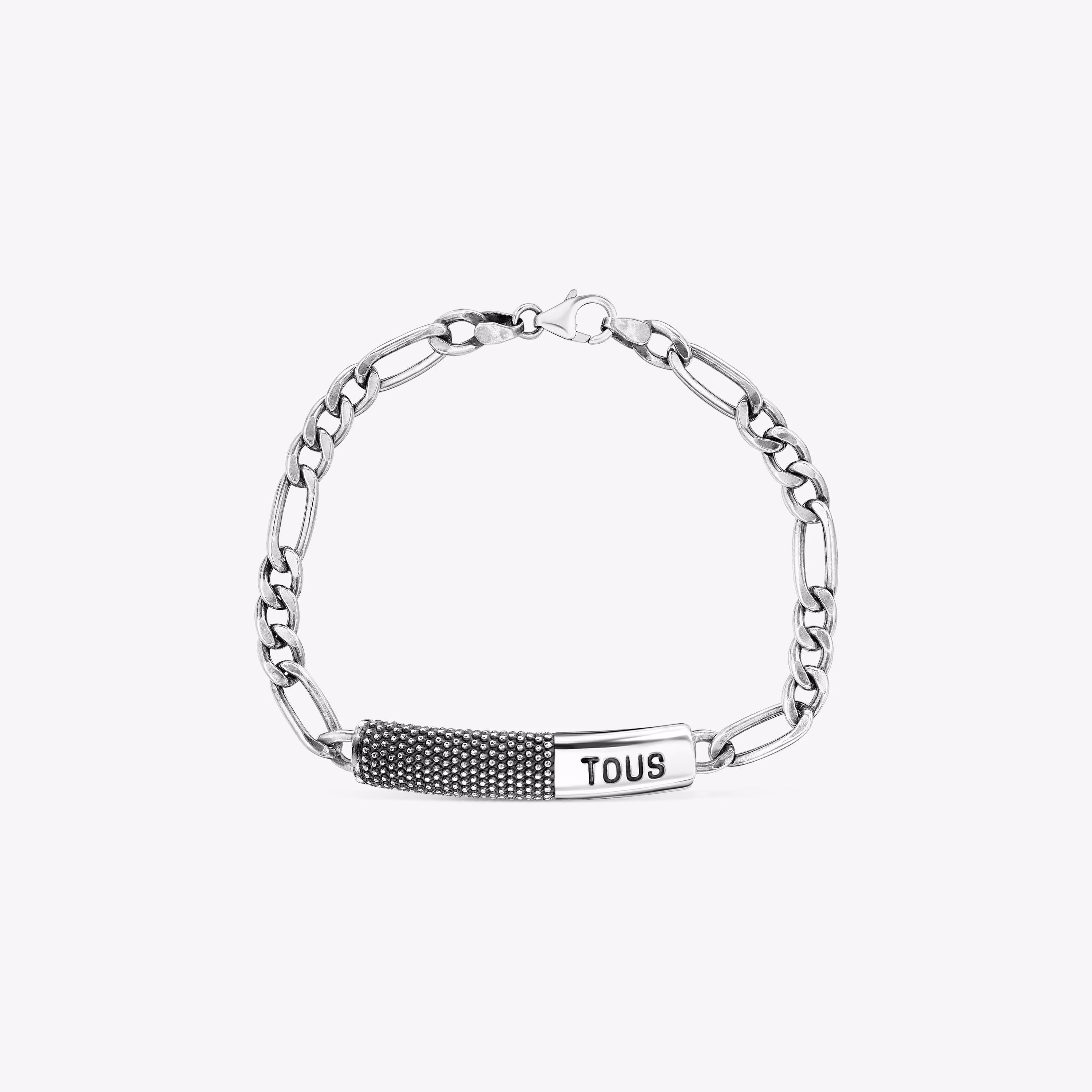 Pulsera cadena de plata envejecida TOUS Man