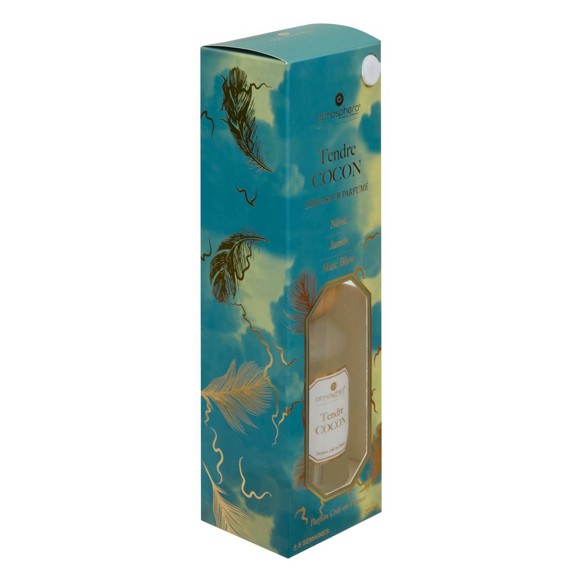 Diffuser "Elisa" Bergamot - Jasmine - White Musk, Transparent, 200ml