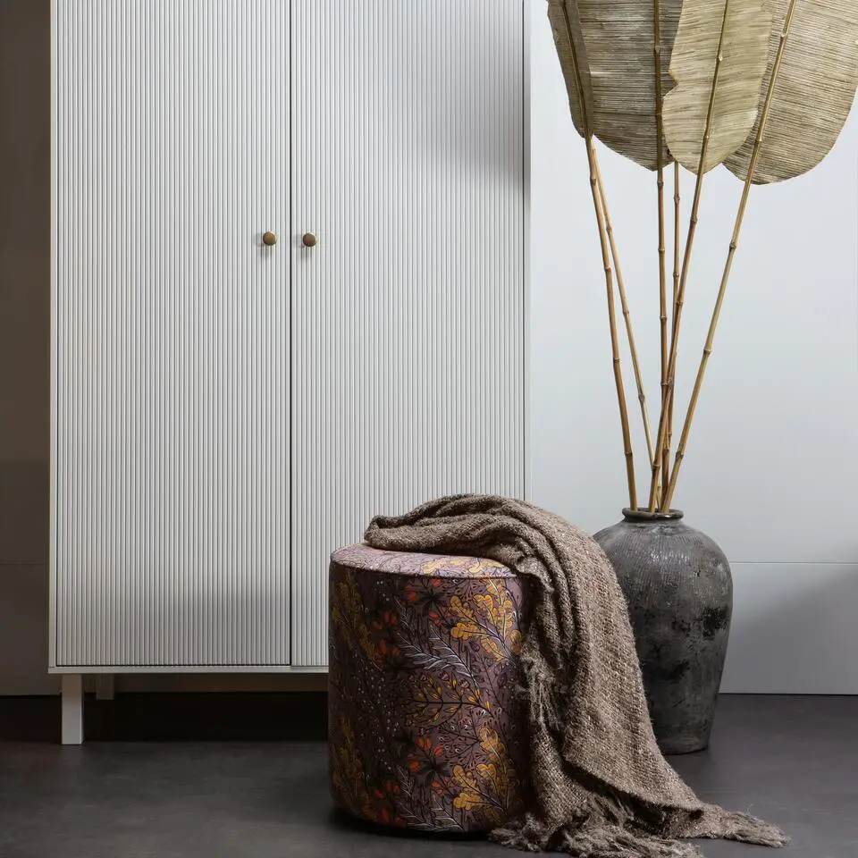 WOOOD Madu Garderobekast - Grenen - Wolkengrijs - 195x100x53