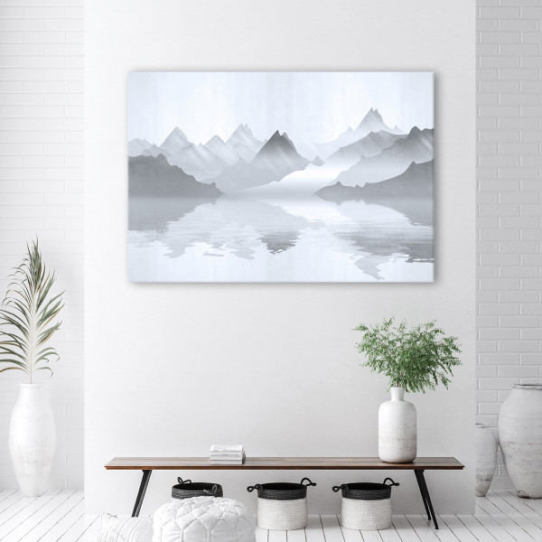 Feeby Obraz na płótnie, Góry nad jeziorem abstrakcja 60x40