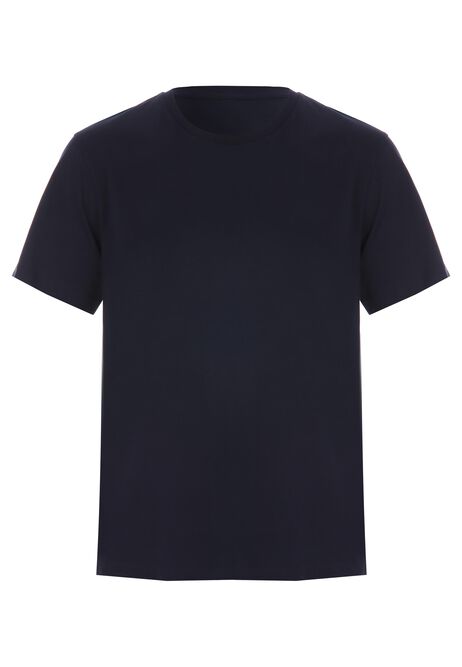 Mens Navy Plain Cotton Pyjama Top