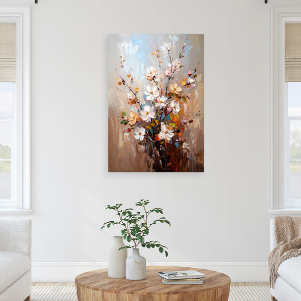 Feeby Obraz do salonu sypialni, Delikatny Bukiet Kwiatów 40x60