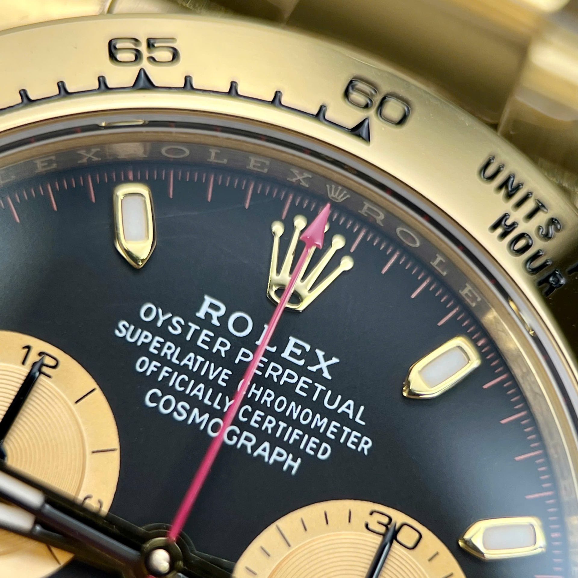 Rolex Daytona YG Plated Black Dial 40mm Oyster Super Clone