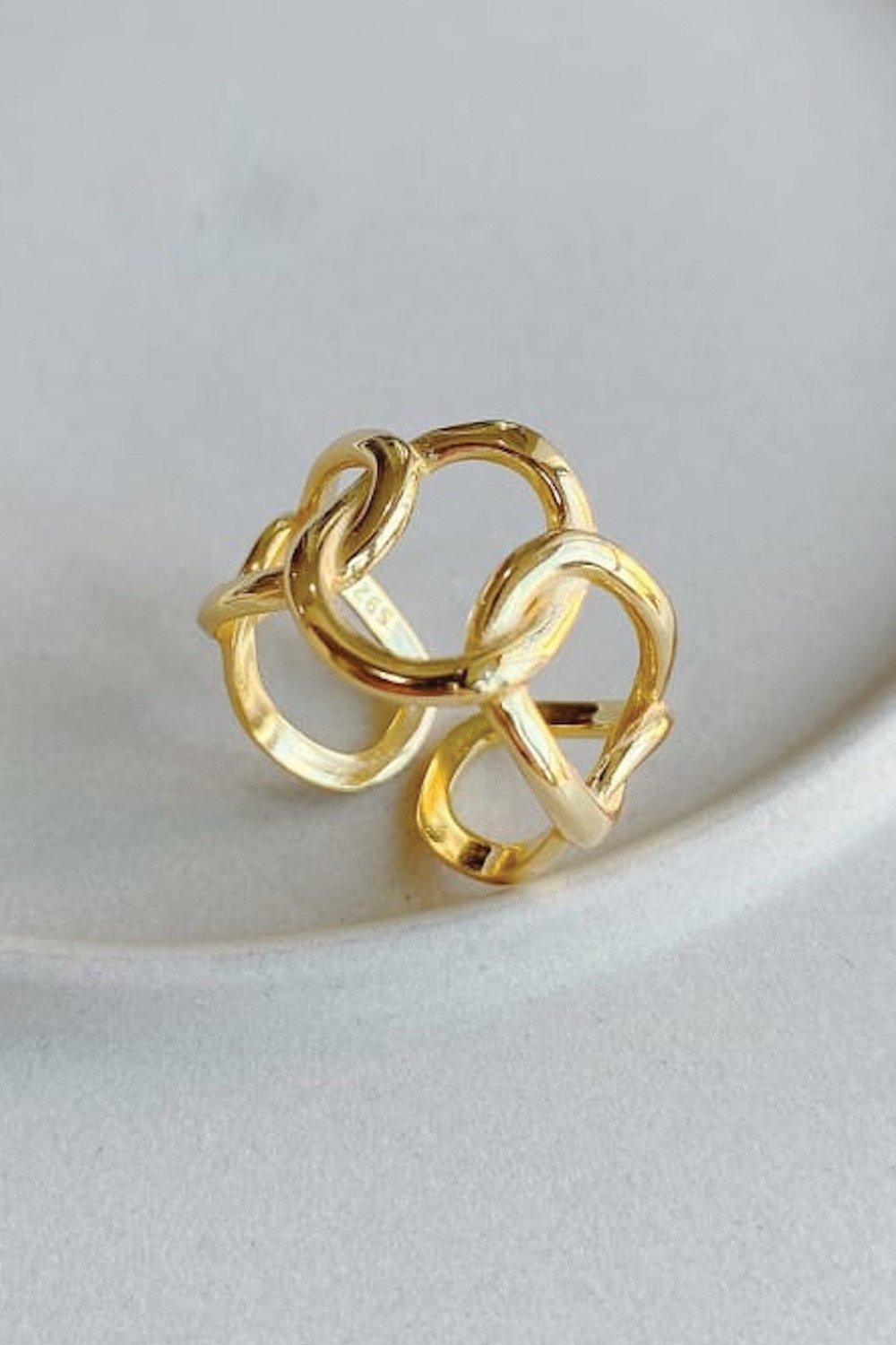 Elk & Bloom 14K Gold Chain Link Ring