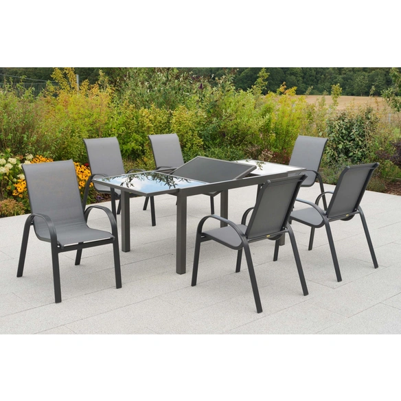 Gartenmöbel-Diningset »Amalfi«, 7 tlg., 6 Sitzplätze, Aluminium