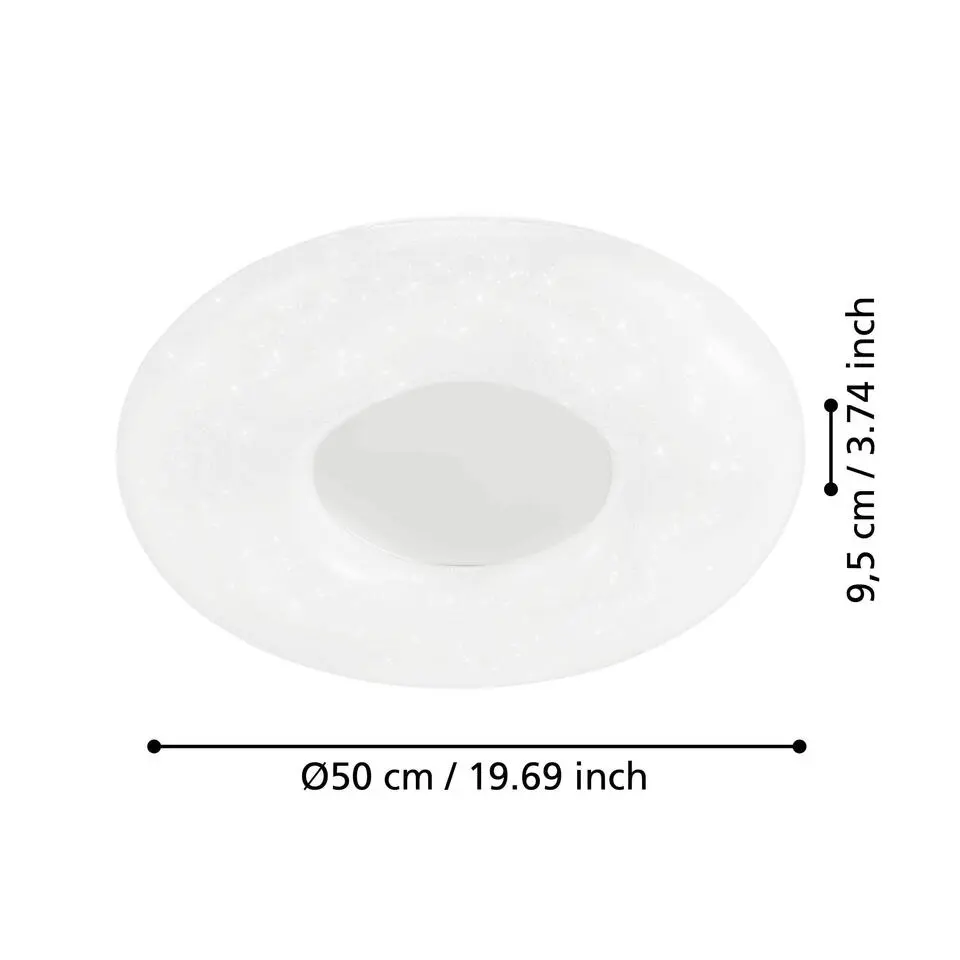 EGLO Zamudilo Plafonni&egrave;re - LED - 50 cm - Wit