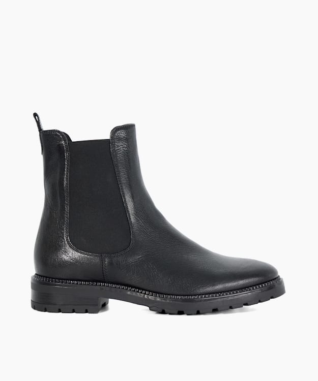 Poema Black - Cleated Sole Chelsea Ankle Boots