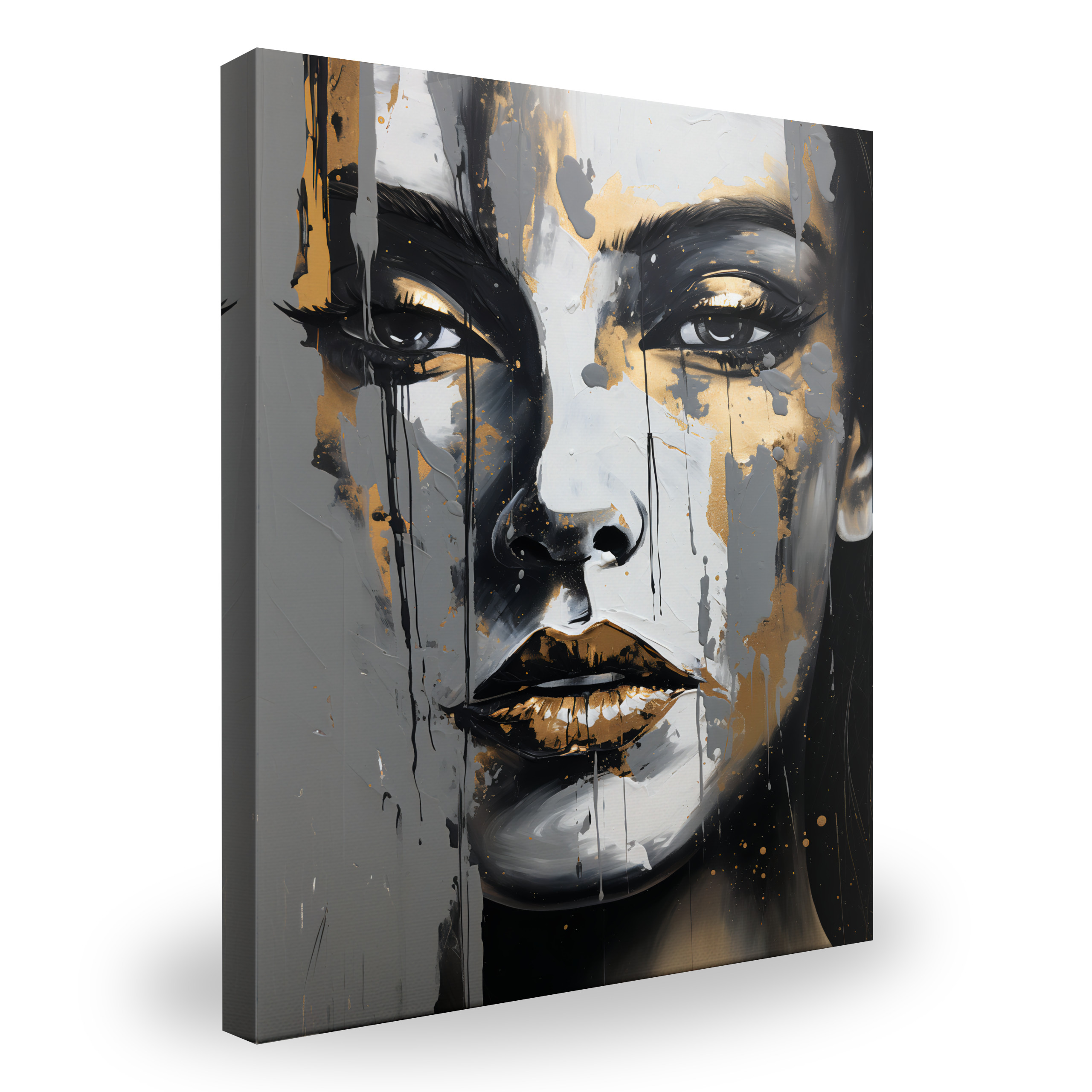 Obraz Nowoczesny Złoty PORTRET Kobiety 20x30cm