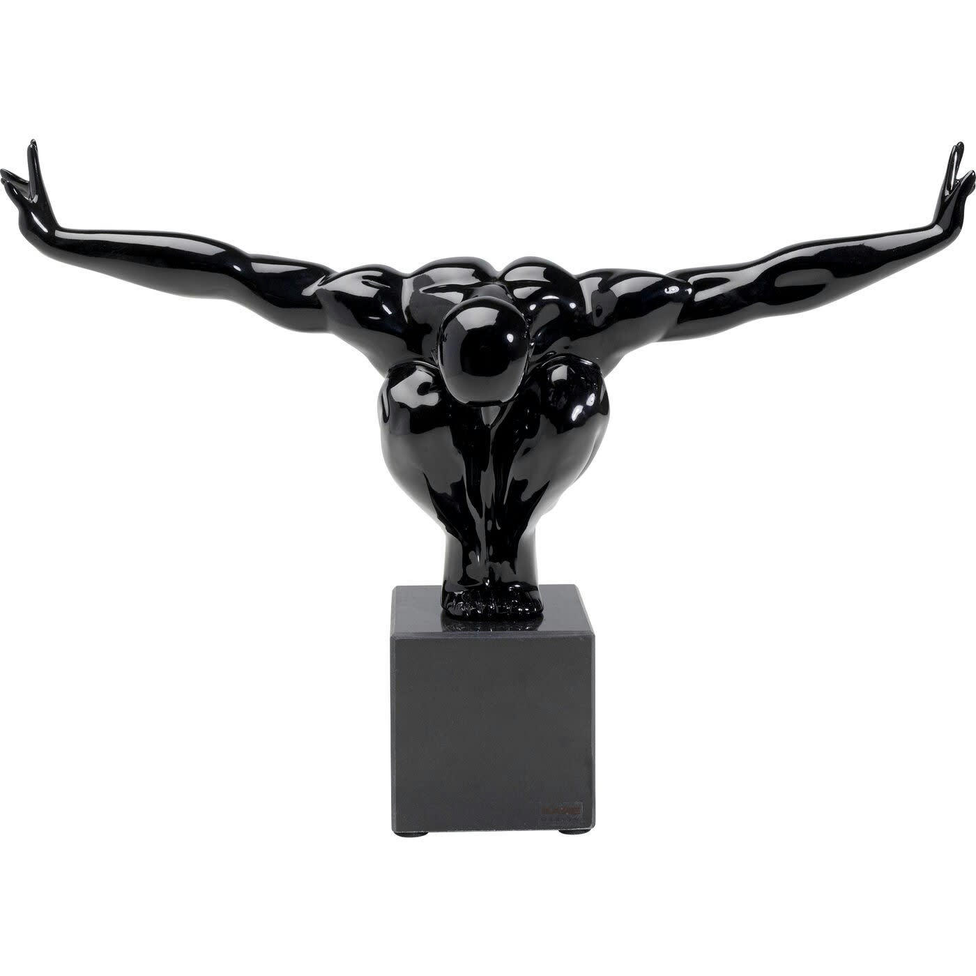 ATHLET - Statuette homme en polyrésine noire 43x29