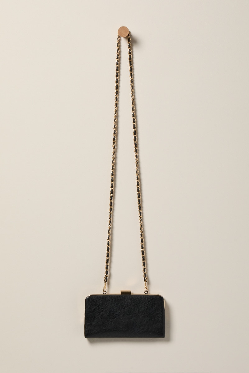 Nina Black Crossbody Wallet