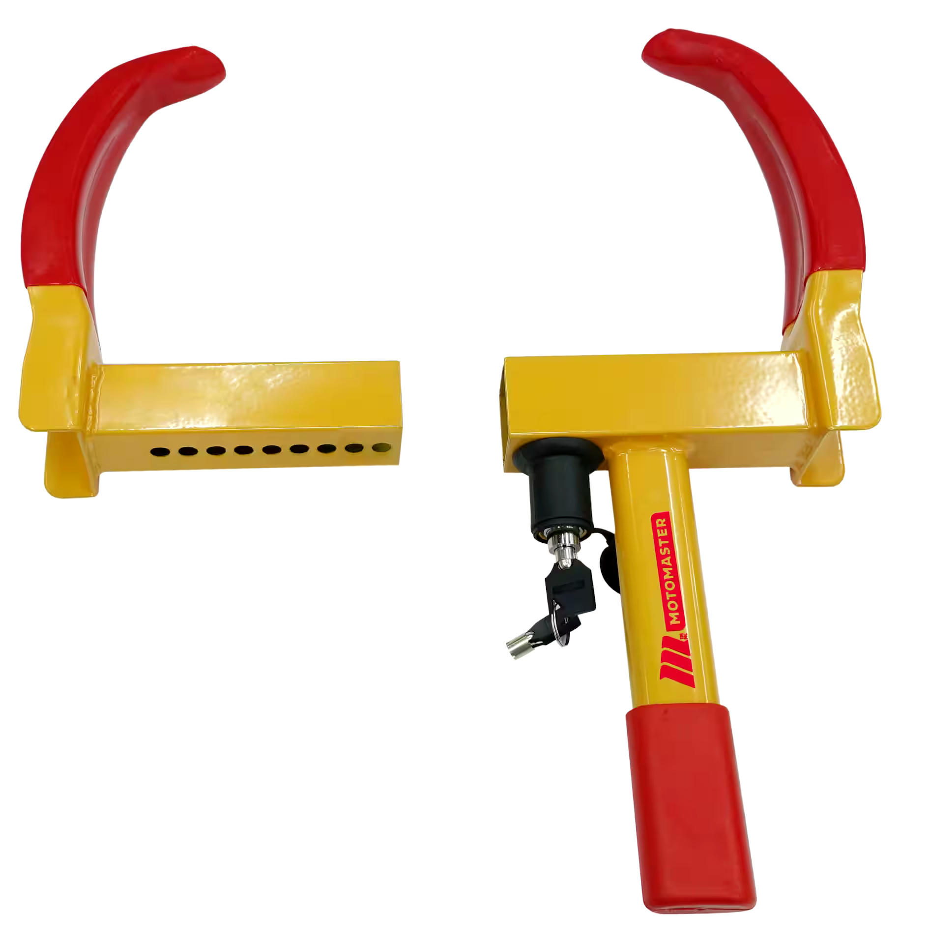 MotoMaster High Visibility Wheel Chock Lock for Passenger, Truck & Trailers