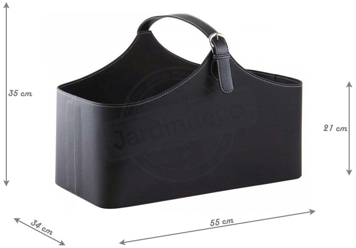 - Corbeille de rangement en polyuréthane avec anse noir