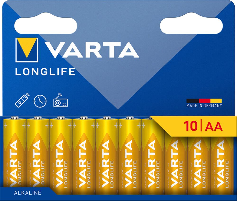 BATTERI VARTA LONGLIFE AA 10-PK