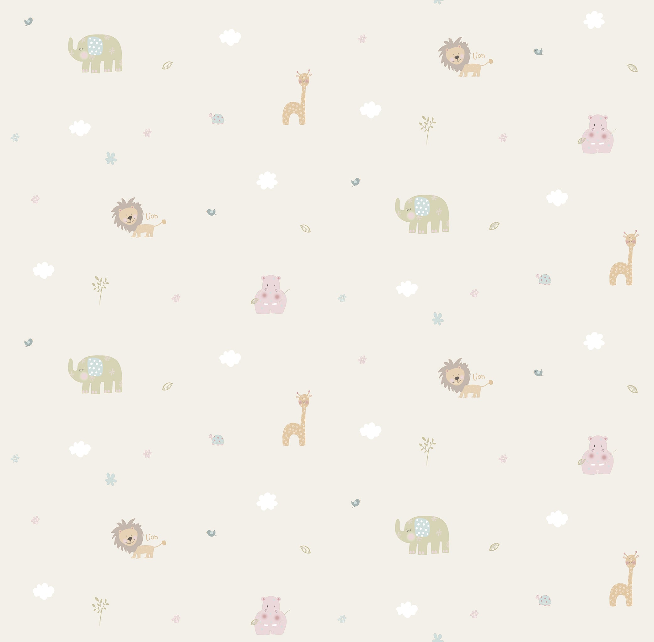 Sanders & Sanders behang dieren lichtgroen - 53 cm x 10 m - 640560