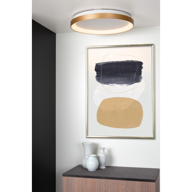 Plafonnier LED Vidal or mat/laiton dimmable Ø 48 cm 38 W LUCIDE