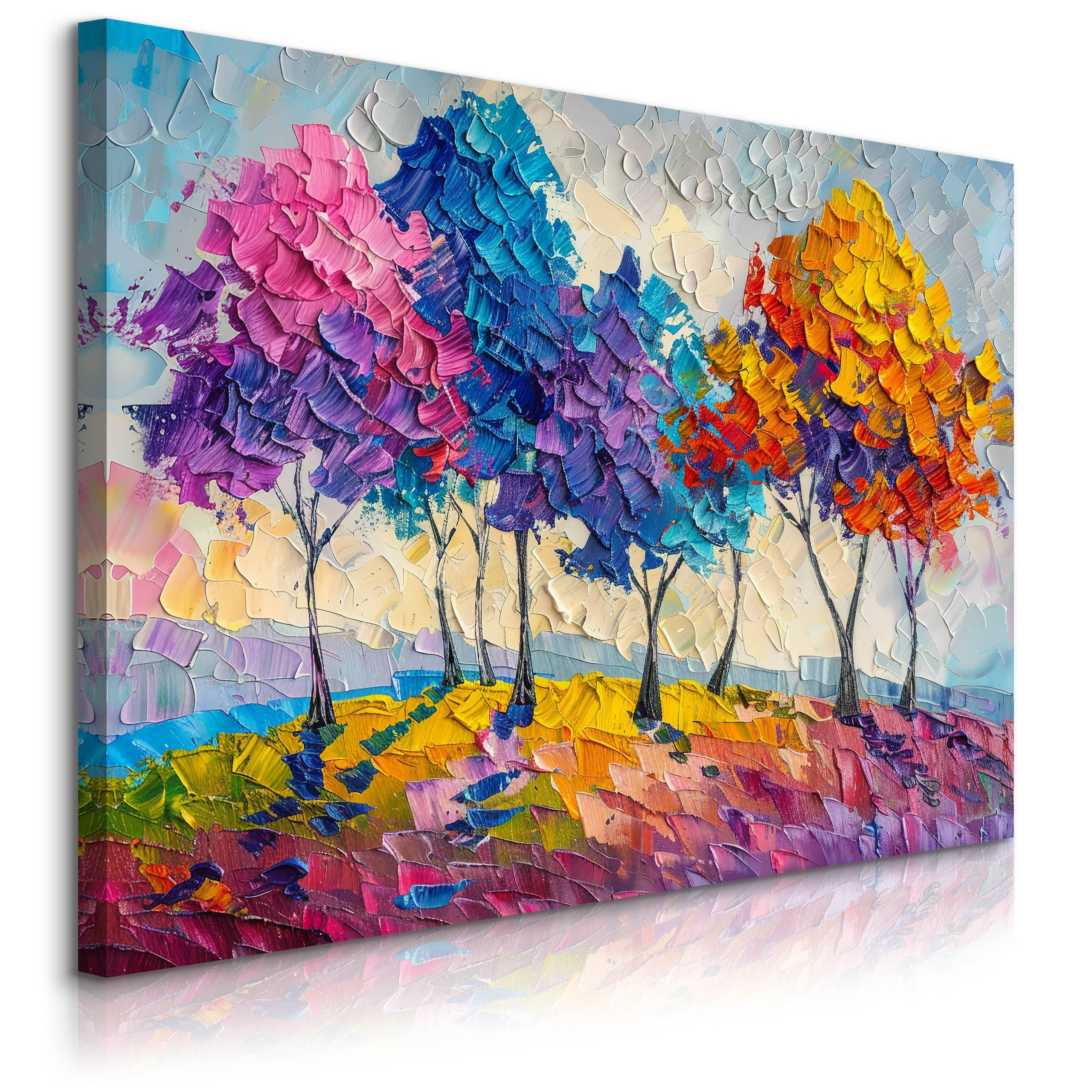 Obraz Abstrakcyjne Kolorowe Drzewa 30x20cm