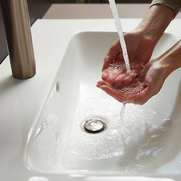 Bonde lavabo Push-open HANSGROHE bronze brossé
