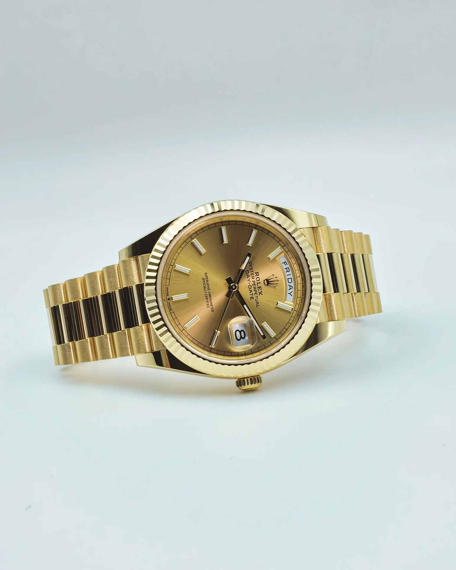 Rolex Day-Date 228238 YG Plated Champagne Dial 40mm Replica