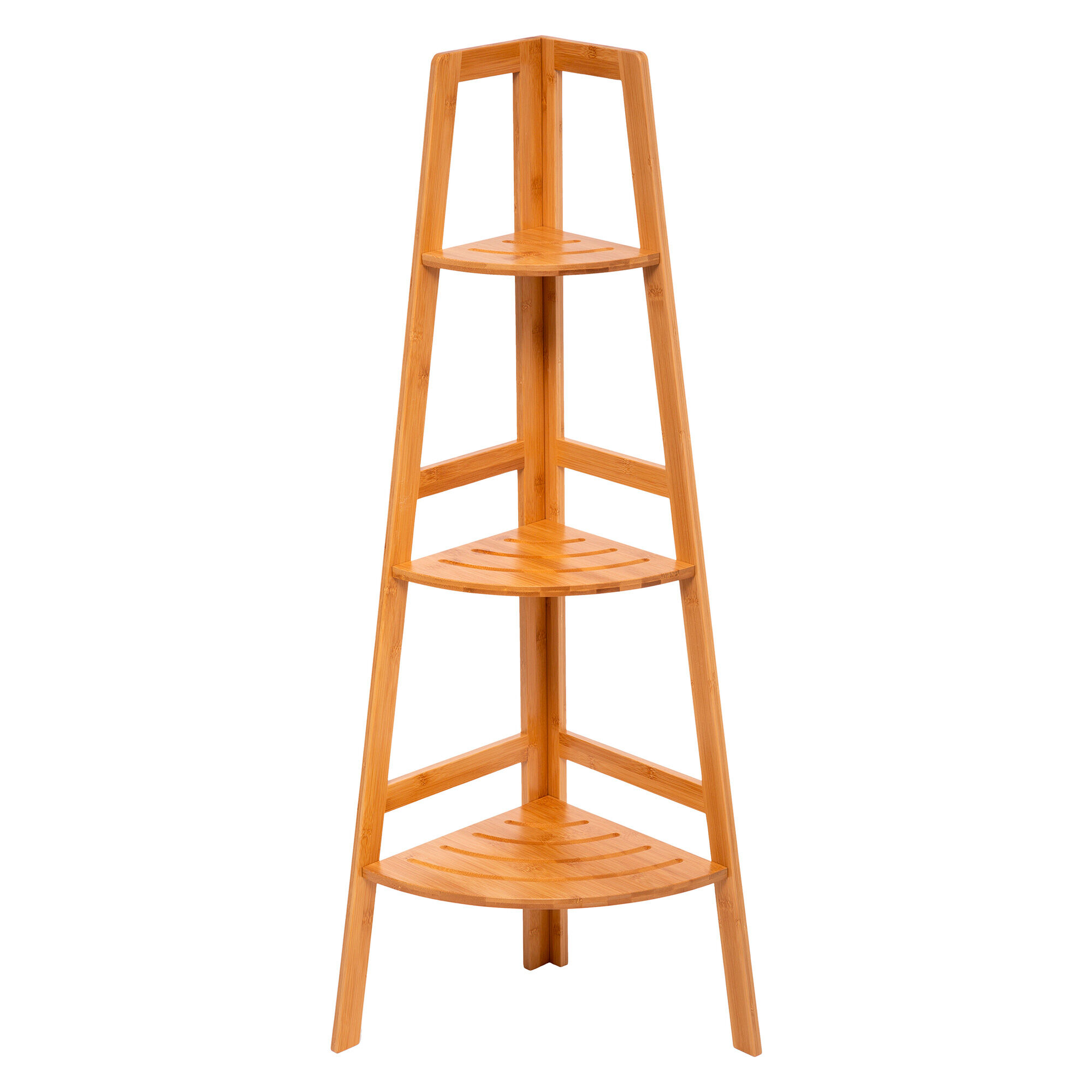 Estante de canto SICELA castanho em bambu com 3 níveis