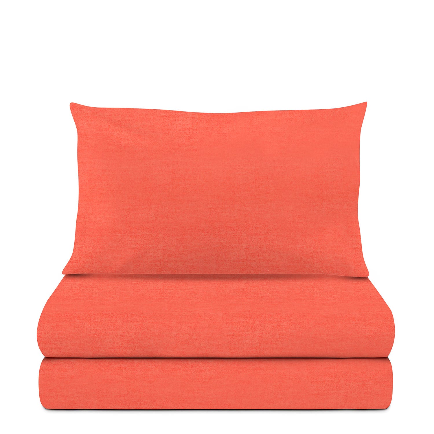 Completo letto singolo melange corallo