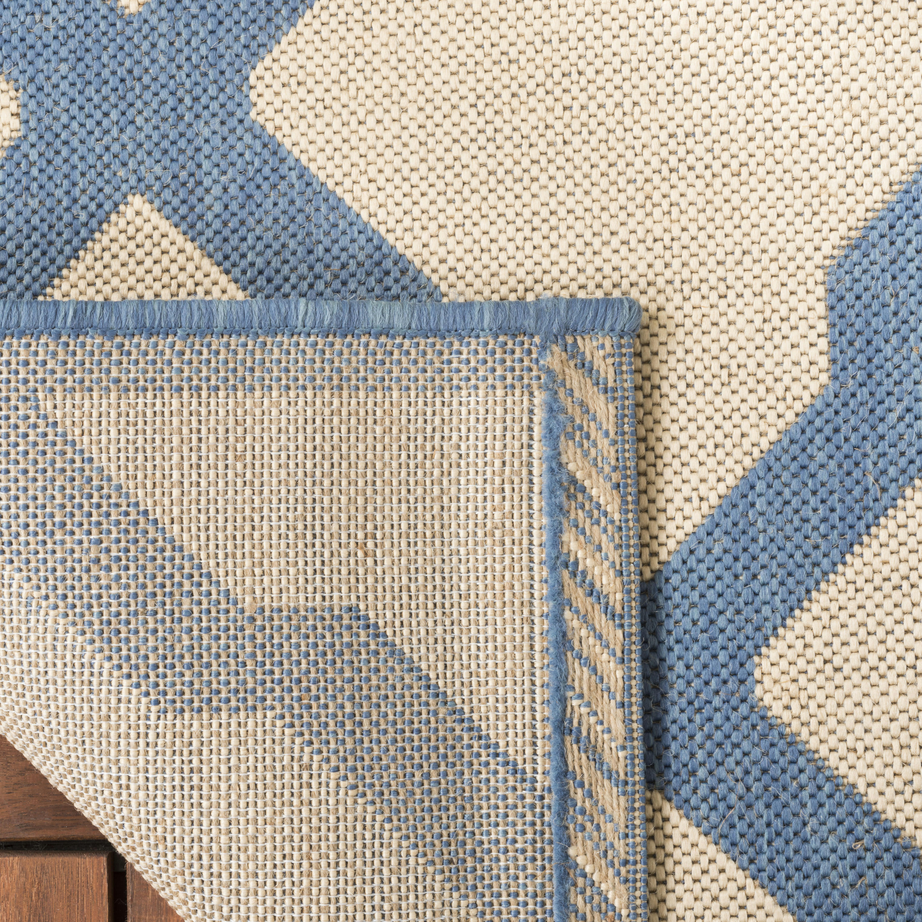 BEACHHOUSE - Tapis interieur & exterieur en crème & bleu, 79 x 152 cm