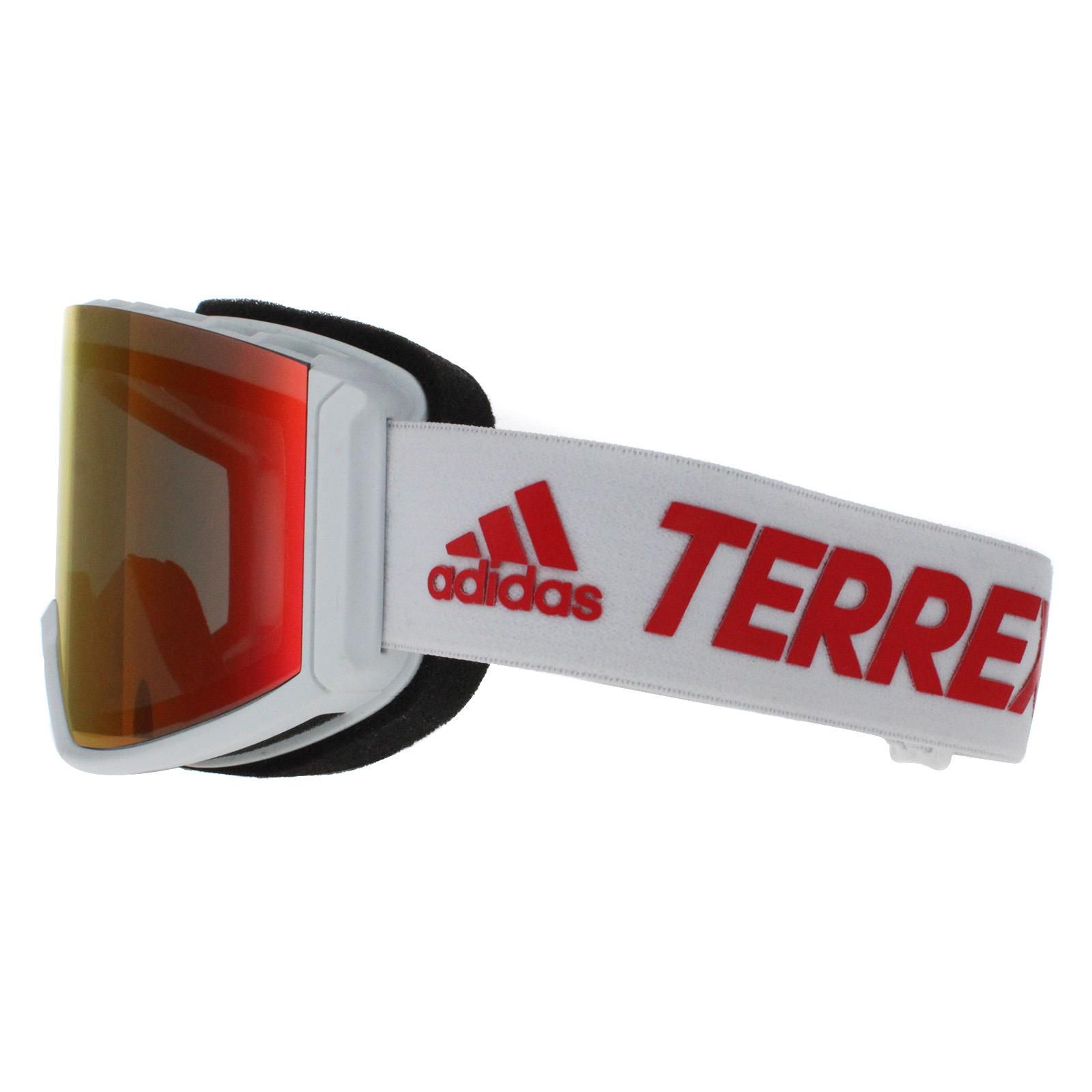 adidas SP0040 21U White Bordeaux Mirror Ski Goggles