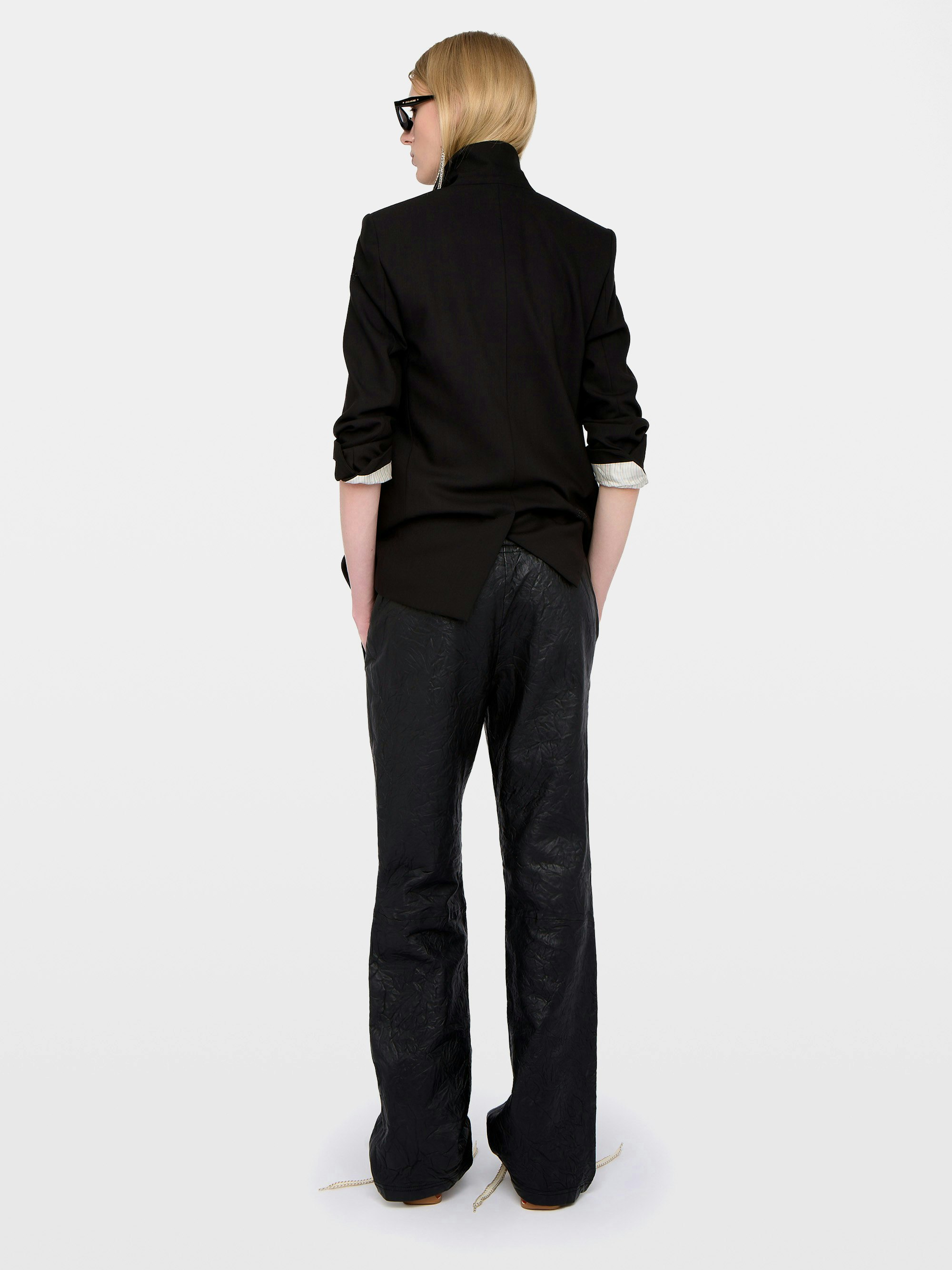 Pantalon Pocha Cuir Froissé