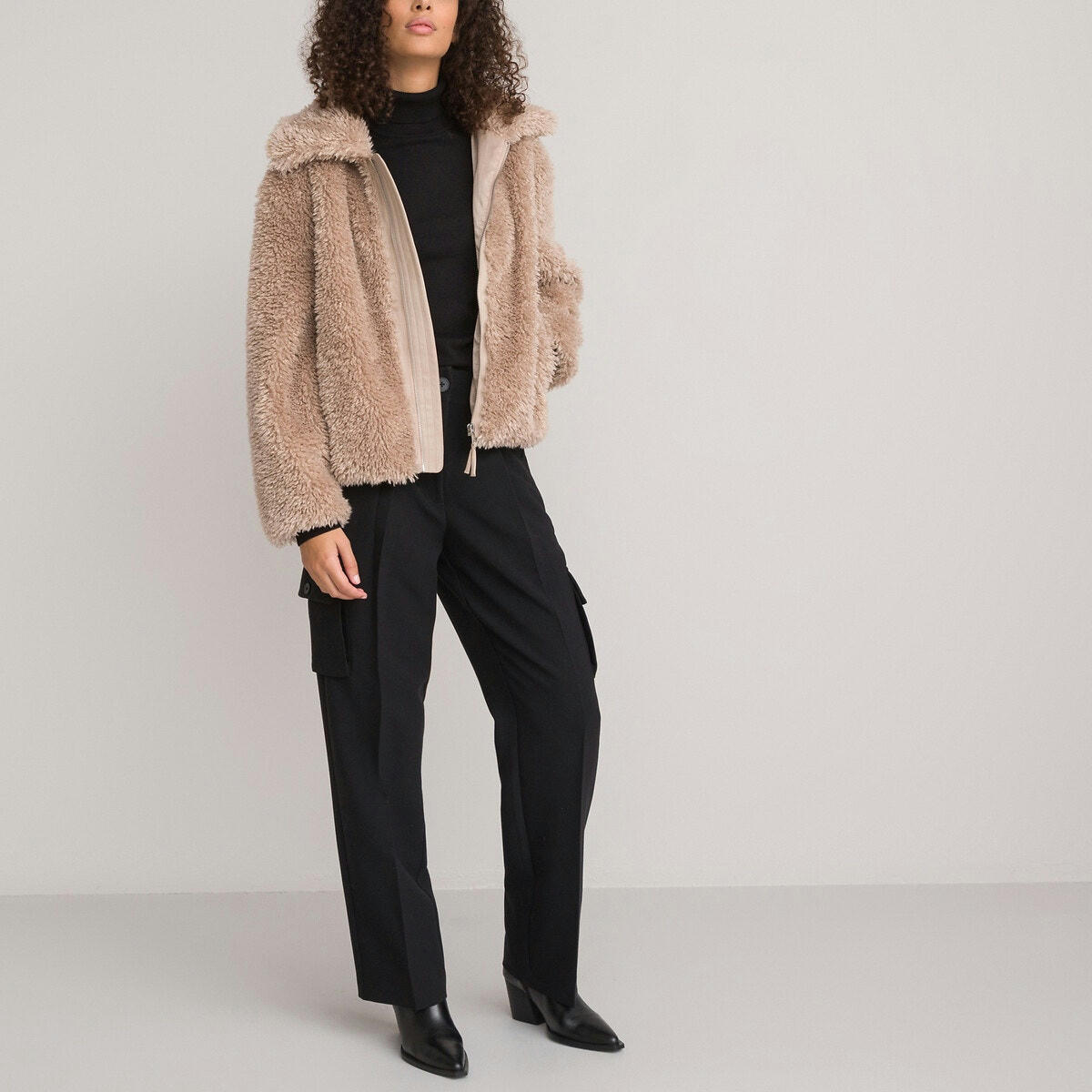 Manteau imitation fourrure