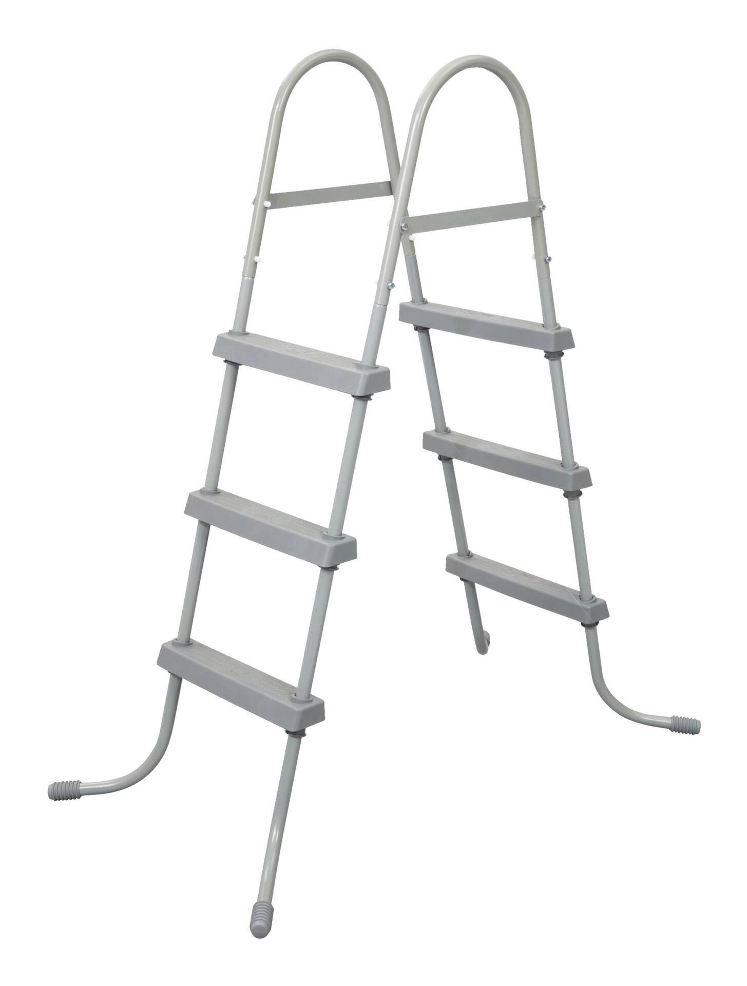 Bestway Flowclear Steel A-Frame Pool Ladder with Hand Rail, 42-in