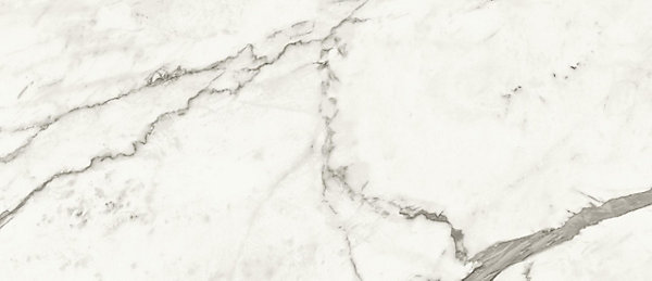 Carrelage effet Marbre Blanc Calacatta Majestic 120x50x0,85 cm Silk Faventa - Mur intérieur (vendu par carton de 1,8 m²) - RO'MA C