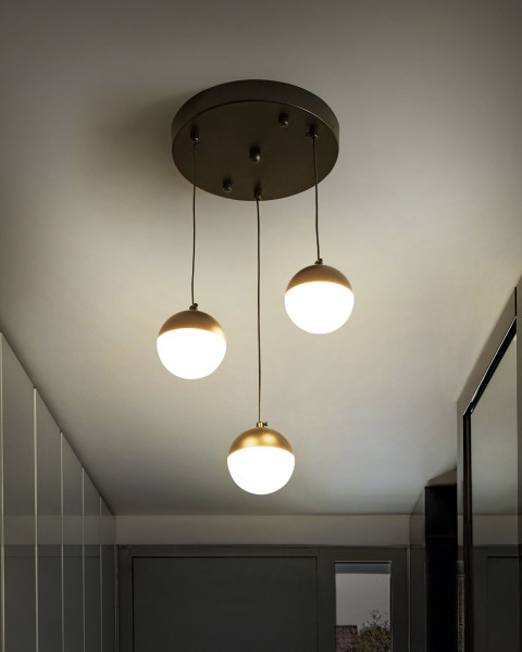 Lampa wisząca LED 3 punktowa dekoracyjna czarna