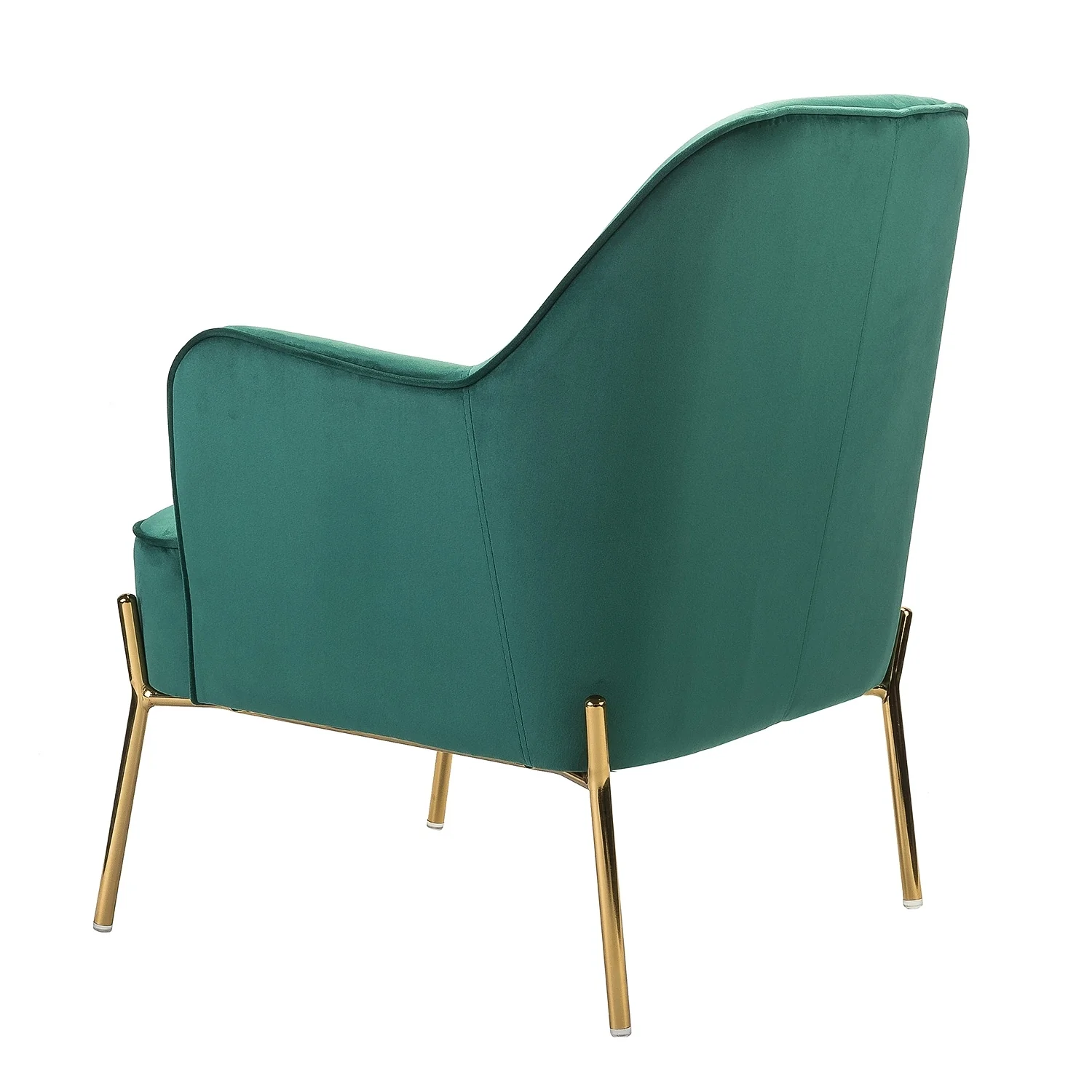 Marina Modern Velvet Accent Chair with Golden Legs Set of 2 by HULALA HOME