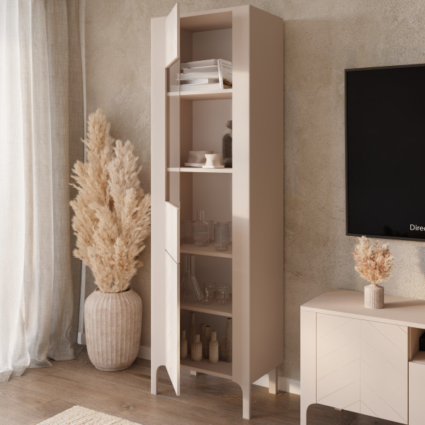 Witryna wysoka 60 cm na książki MELLIS kaszmir