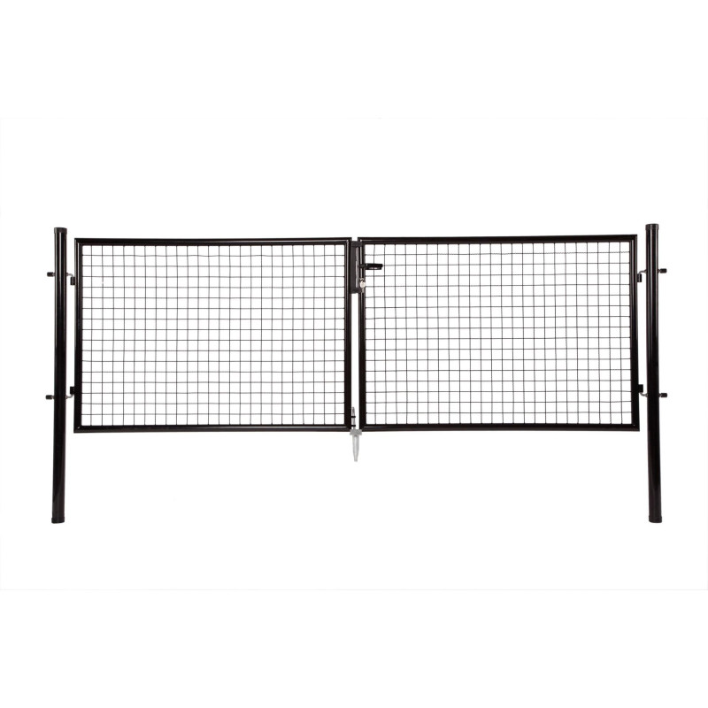 Portillon double noir 300 x 125 cm GIARDINO
