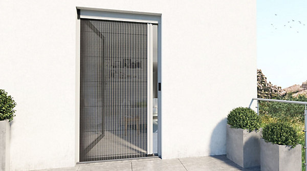Moustiquaire porte fenêtre plissée L1200 x H2400 mm Blanche - Store Moustiquaire Anti Insectes - Recoupable
