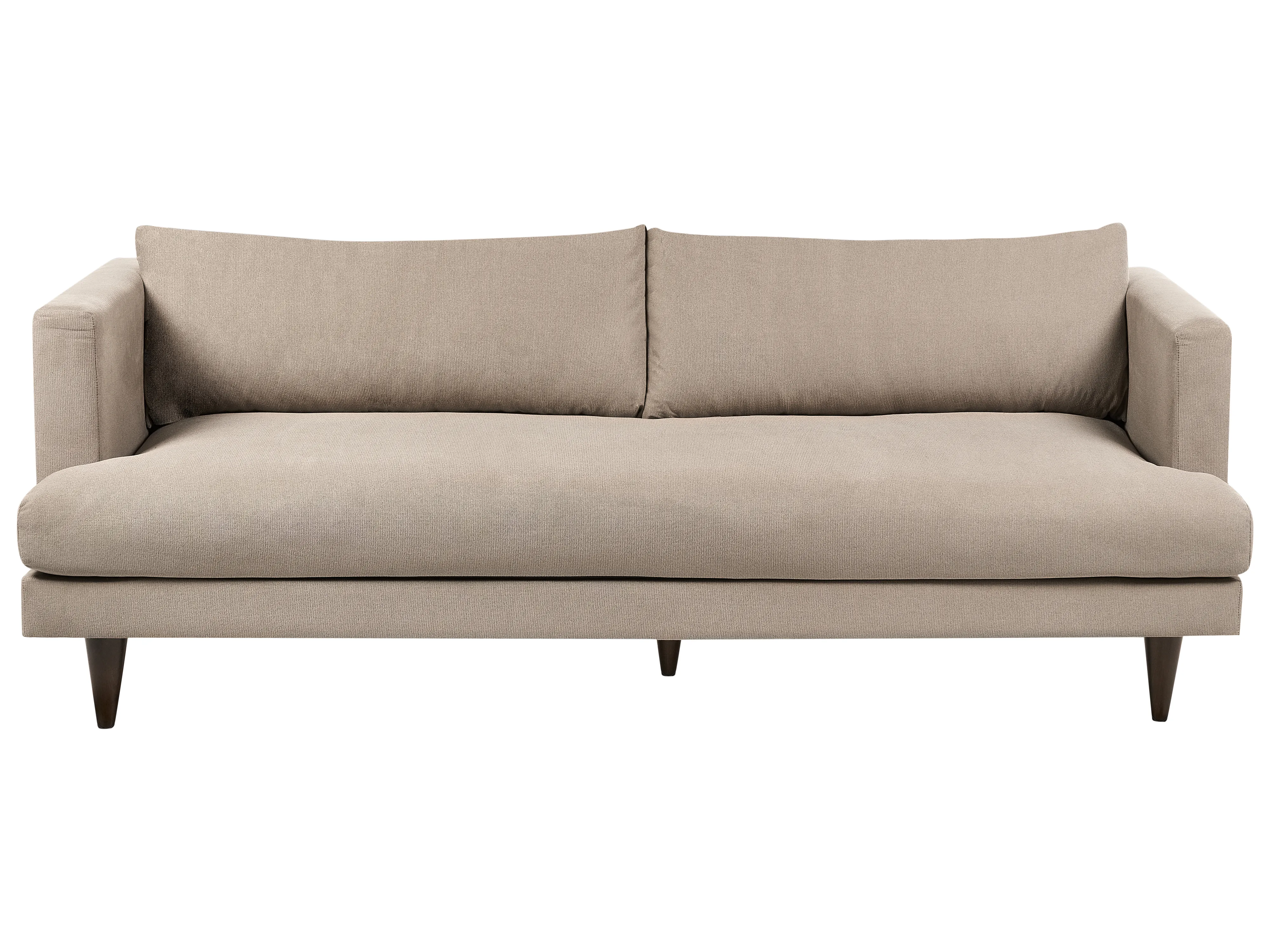 Sofa 3 Seater JARPEN Fabric Light Brown